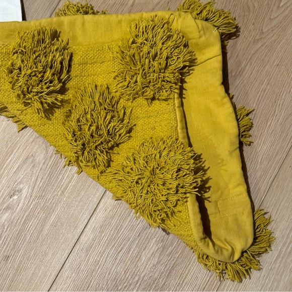 MUSTARD POMS CUSHION  Pillow COVER 18” - Picture 4 of 8